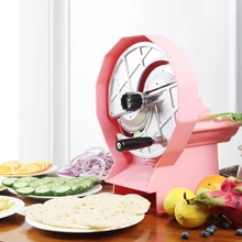 Ручная коммерческая машина для резки фруктов 2 трубки 0,8-6 мм Регулируемая толщина лимон яблоко резак для овощей Чоппер
