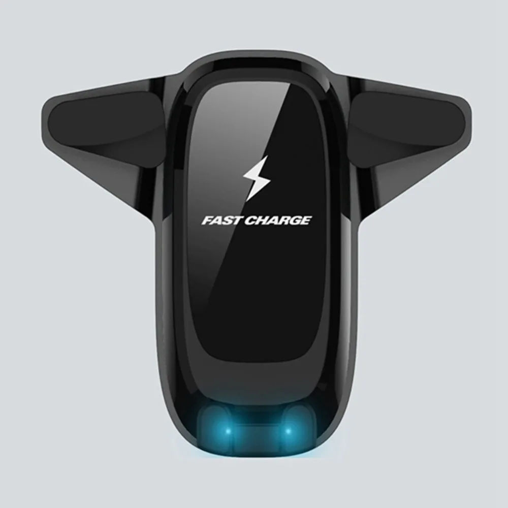  Wireless Charger Fast Car Charger Mount Auto-Clamping Design One-Hand Operation for Samsung iPhone All Qi Phones