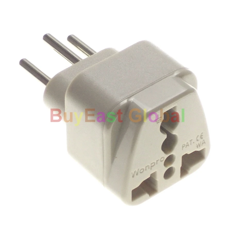 (2 PCS) Swiss Switzerland Electrical Plug Adapter AC100250V 10A Universal Outlet Wonpro WA 11A