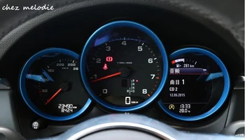 

1set ABS car inside dashboard meter decorative cover frames trims for Porsche Macan Cayman Boxster 2014-2016