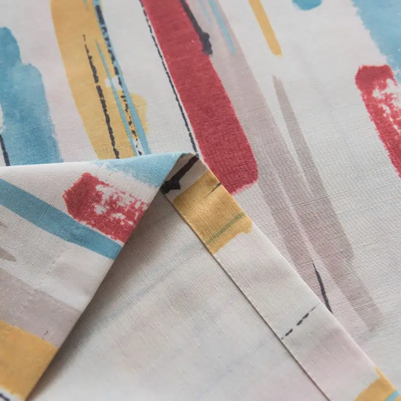 New Home Decorate  Colorful Camouflage World Print Soft Cotton Blinds Shading Window Curtains Black Out Red Curtain