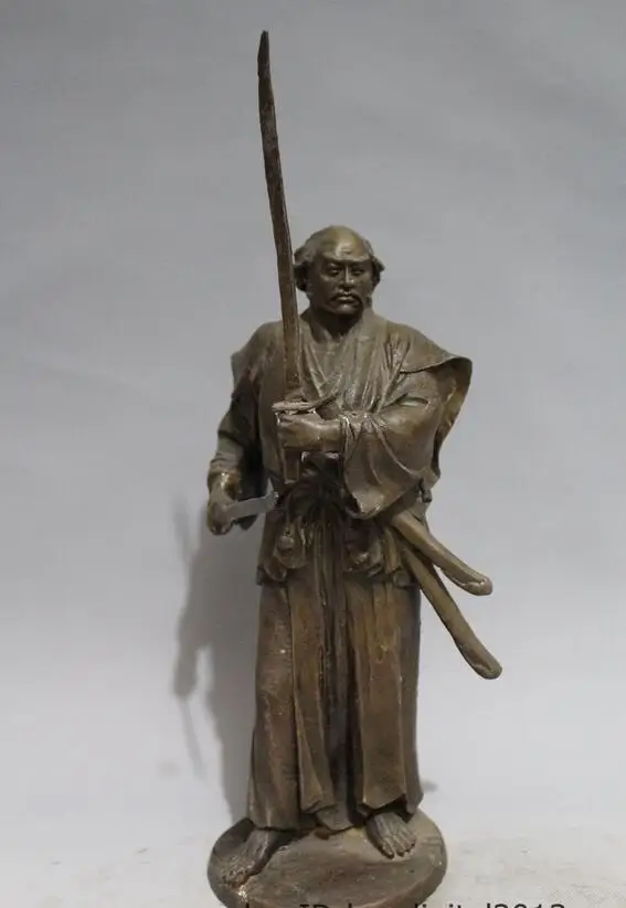 15"Western Art sculpture Bronze art Statue Toyan warrior Japan Samurai