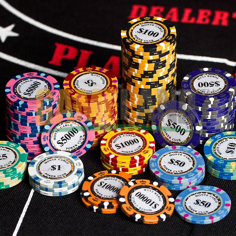 Noir MagiDeal Jeton Fiche Dealer Poker Jeu en Cristal All-In Chips Casino Accessoires pour Tables de Jeux 
