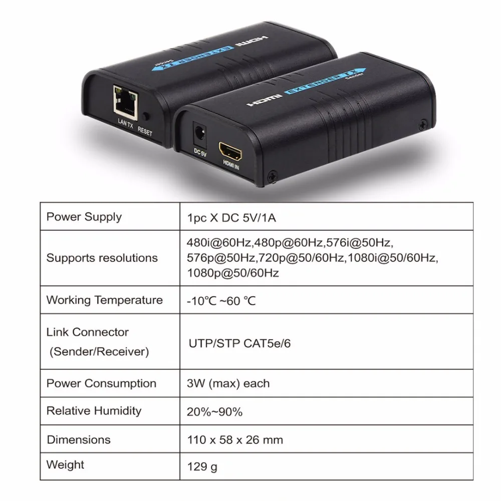 HDMI удлинитель kebidu TX RX по TCP/IP UTP/STP CAT5e/6 Rj45 LAN приемник передатчик сплиттер поддержка