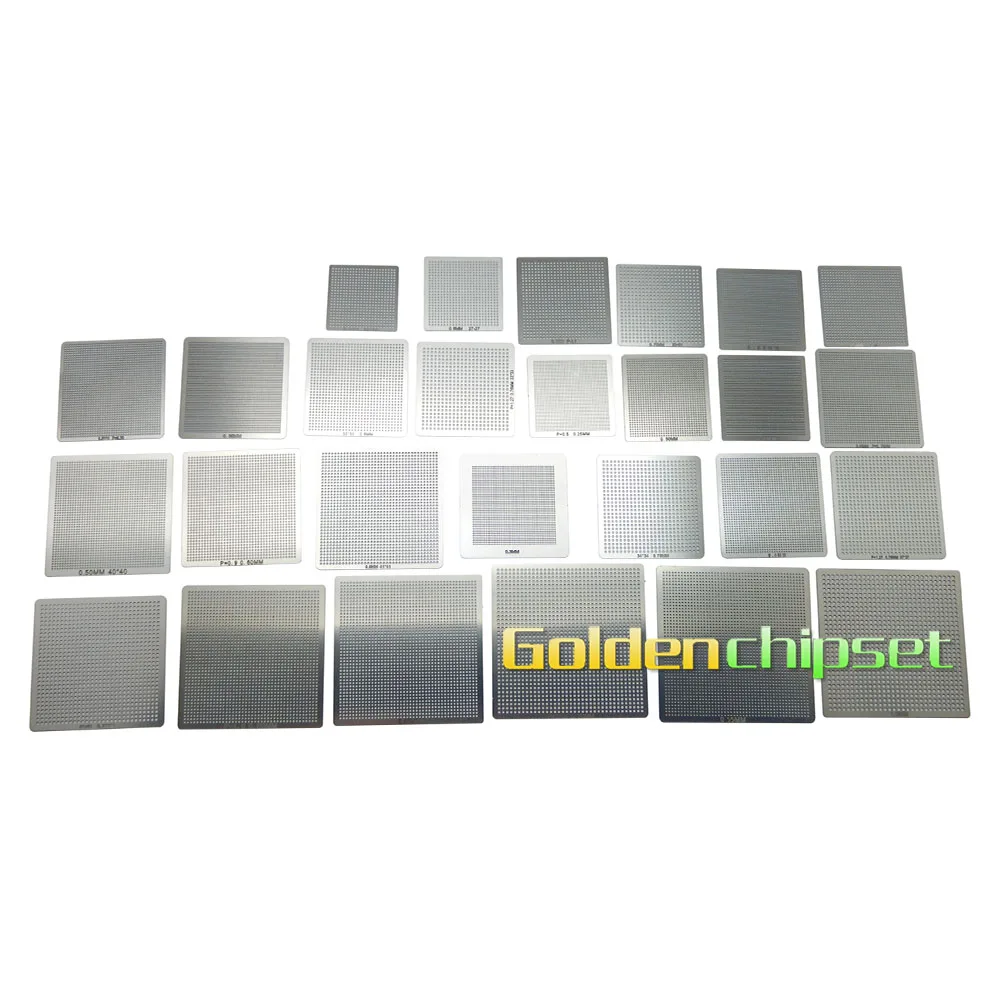 

27pcs Hot Offer Directly Heat Rework BGA Reball Reballing Universal Stencil Template Set Components DIY Kit Electronic Kits DIY