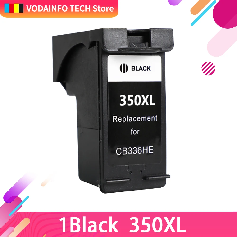 Сменный картридж QSYRAINBOW 350XL 351XL для HP 350 351 3510 черный с чернилами Deskjet D4260 4260 1 шт. |