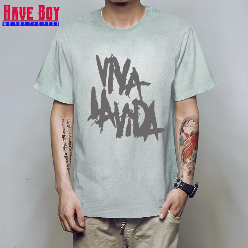 HAVE BOY Rock Coldplay Viva la vida свободная Мужская футболка для мужчин новая хлопковая Повседневная футболка с короткими рукавами Camisetas Masculina HB160