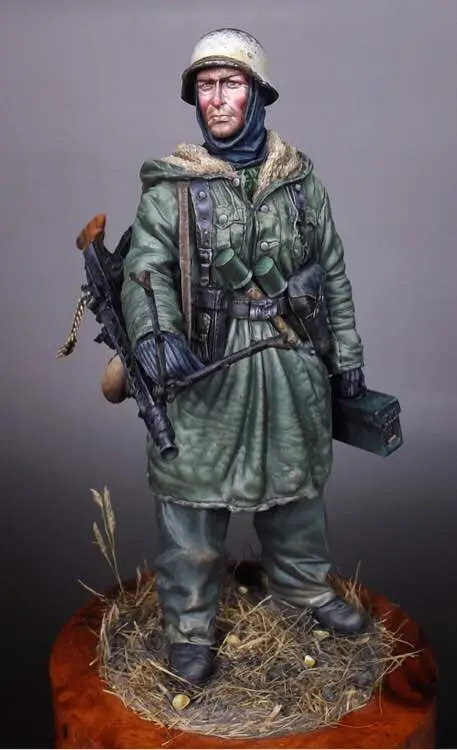 1/16 scale WW2 German SS Standing Miniatures WWII Resin Model Kit Model ...