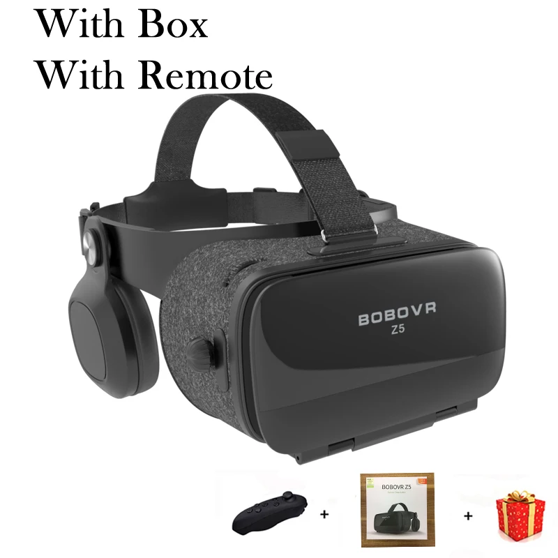 Bobovr Z5 Bobo VR вр видео смарт виар Очки виртуальной реальности 3 D 3d шлем для iPhone Android смартфона VR умный умные игр смартфонов дополненной телефона комплект видеоочки с экраном контролерами стекло дополненная - Цвет: With Box With Remote