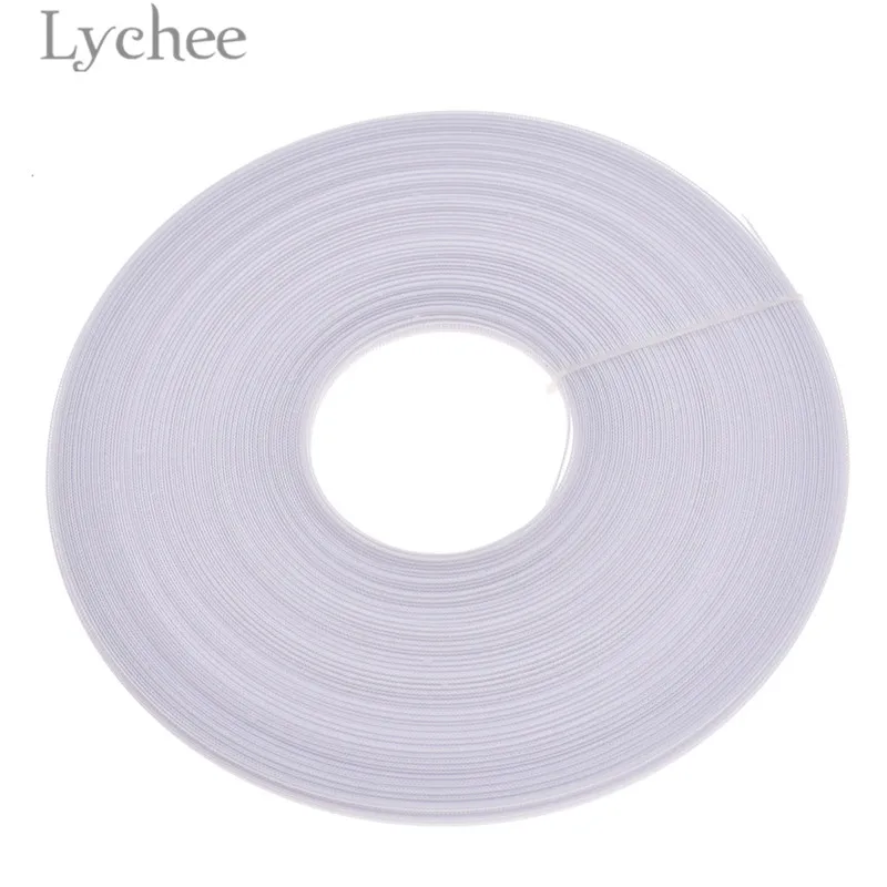 Lychee 5 Yards White Polyester Plastic Boning Sewing Wedding Dress Fabric DIY Sewing Supplies Accessories