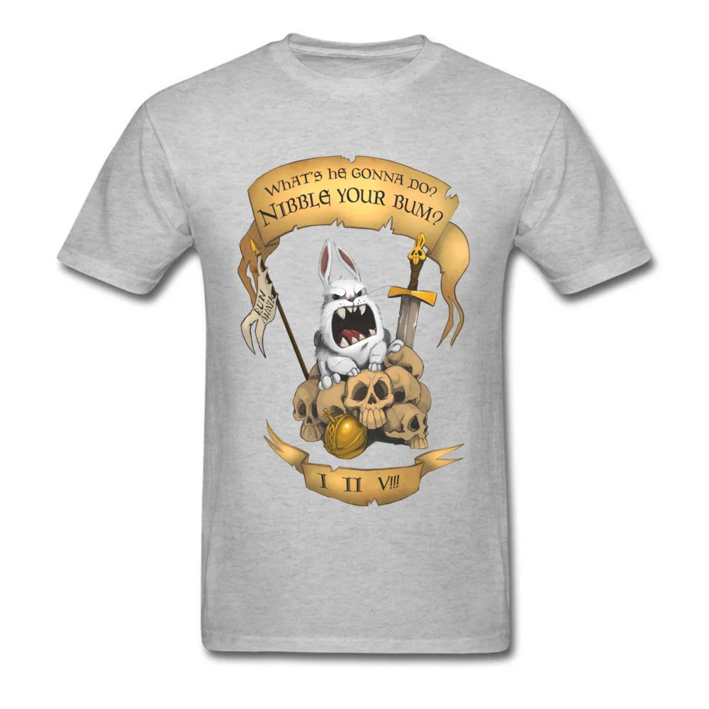 Killer Rabbit Tops Tees 2018 New Fashion O-Neck Casual Short Sleeve 100% Cotton Fabric Men Tshirts Customized Tee-Shirts Killer Rabbit grey