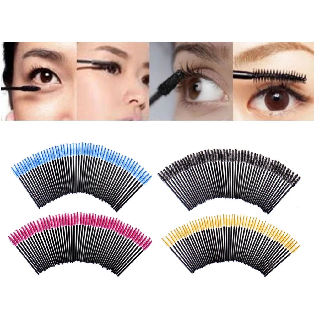 

100X DISPOSABLE EYELASH WAND MASCARA BRUSH LASH EXTENSION APPLICATOR SPOOLER
