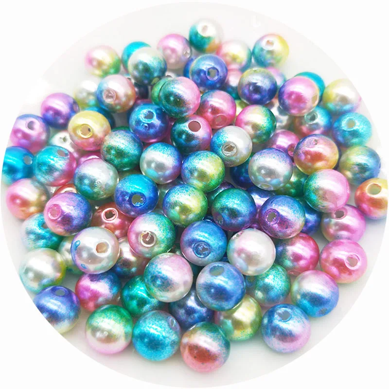 Красивые бусины 50 шт 8 мм микс разноцветных прямых отверстий Акриловые Имитация жемчуга бусины DIY ожерелье браслет ювелирные изделия аксессуары - Цвет: Style 1