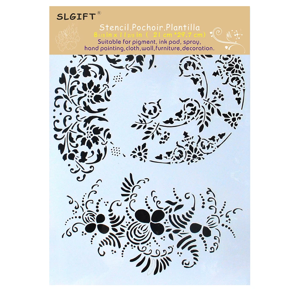 Buy A4 Stencils for Wall Painting DIY Scrapbooking