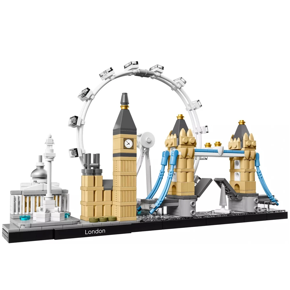 

Fit Legoness Architecture London 21034 Set Eye Big Ben Tower Bridge 468PCS Bela 10678 Building Block Toys For Children Boy Gifts