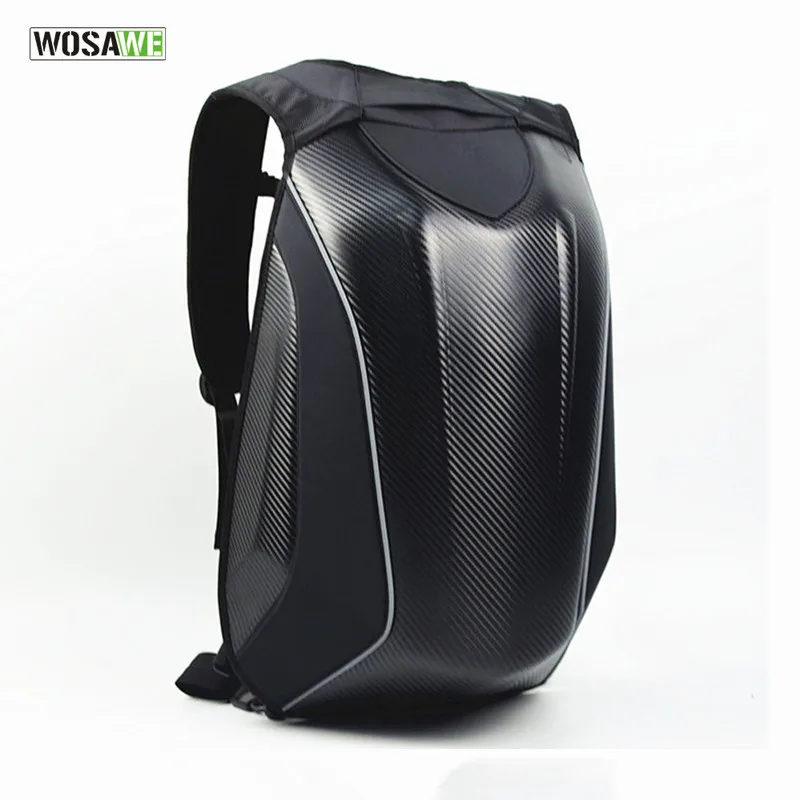 Koop Motorfiets 30L Helm Rugzak Tas Koolstofvezel Reflecterende Motocross Riding Racing Tas Waterdichte Motor Dubbele Schoudertas