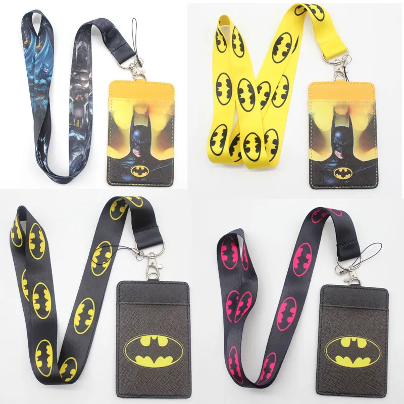 

New high quality one Batman cartoon Lanyards Neck Strap ID Card Mobile Phone Strap USB Badge Holder Rope Key Chain Gifts #60201