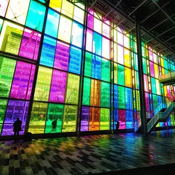 

Colored insulation glass window film stickers Stained sunscreen membrane bi-color transparent mirror Self-Adhesive decorative