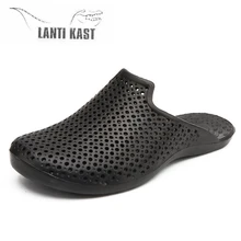 Мужская водонепроницаемая обувь; коллекция года; мужские пляжные летние сандалии с дырками; тапочки; легкая дышащая повседневная мужская обувь; обувь для плавания; морская Акваобувь