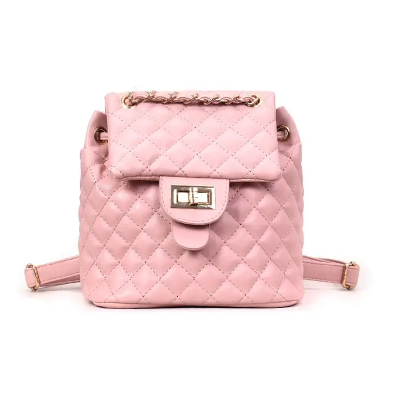 Модный женский рюкзак, сумка через плечо из искусственной кожи для девочек, Женские повседневные школьные рюкзаки для путешествий, мини-рюкзак-кошелек, сумка для книг - Цвет: Розовый