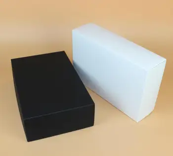 

28*18*8cm Large White/black Corrugated thick Paper Box with Lid Gift Kraft gift Paper Box t-shirt packging box large