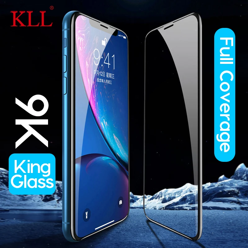 

9K King Glass Full Cover Tempered Glass for iPhone X XS MAX XR 9H Curved Edge Screen Protector Film for iPhone 6 6s 7 8 Plus