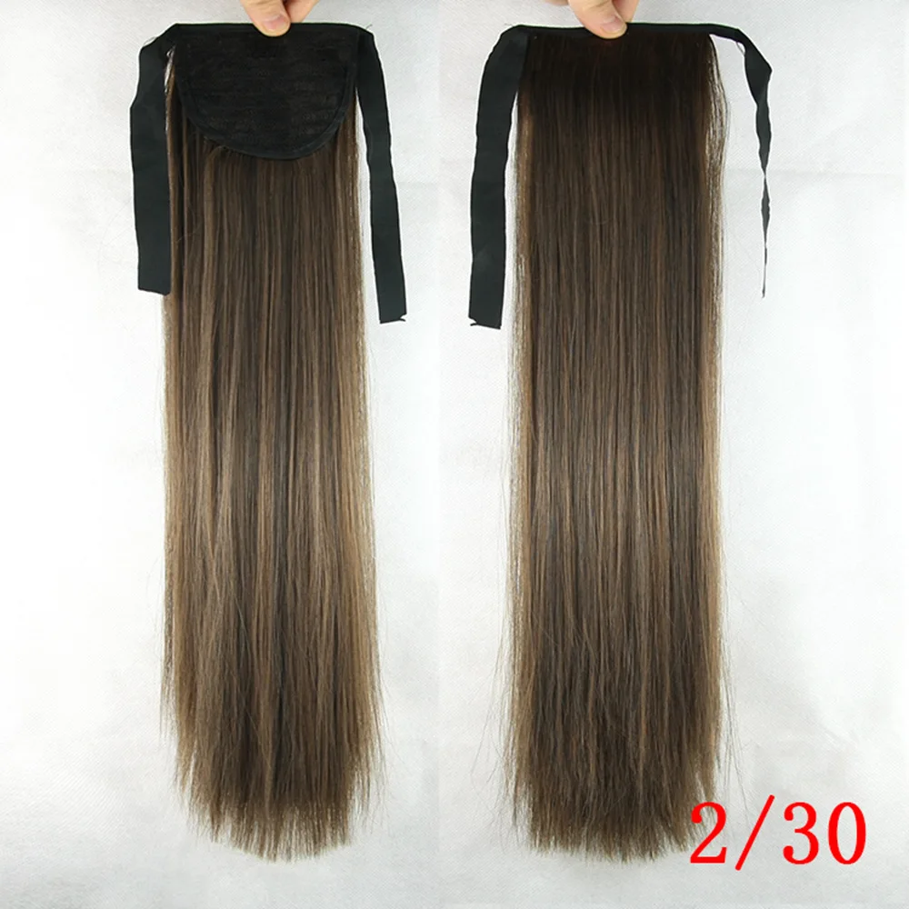 Gres Yaki прямые женские длинные высокотемпературные волокна синтетические волосы 100 г хвосты 22 дюймов/55 см Клип в комплекте хвостики