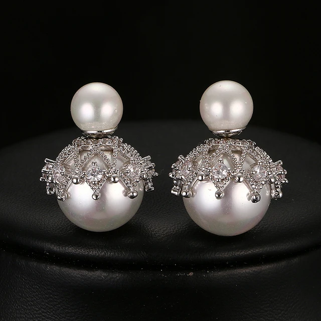 Noenname Null True White Pearl Earrings Fashion Jewelry Sterling Noenname Null True White Pearl Earrings Fashion Jewelry Sterling Silver 2017 Give Lady The Best Gift