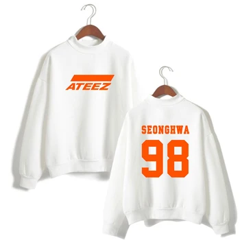 

Ateez Turtleneck Sweatshirt Highsreet 2019 New Hot Korean Team High Quality Pullovers Casual High Collar Sweatshirt