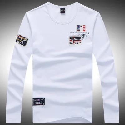 

O-Neck Hot sale Long Sleeve luxury Italy shirt Brand clothing M-3XL Top quality shirt men Good sale shark print shirts Solid