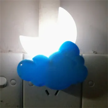 

Best selling Moon Lights Auto Sensor Lamp AC110-220V Baby Kids Child Nightlight Socket Light-controlled led wall moon lamp
