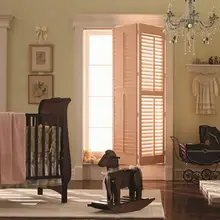 Межкомнатные двустворчатые затвора двери из цельного дерева окна жалюзи