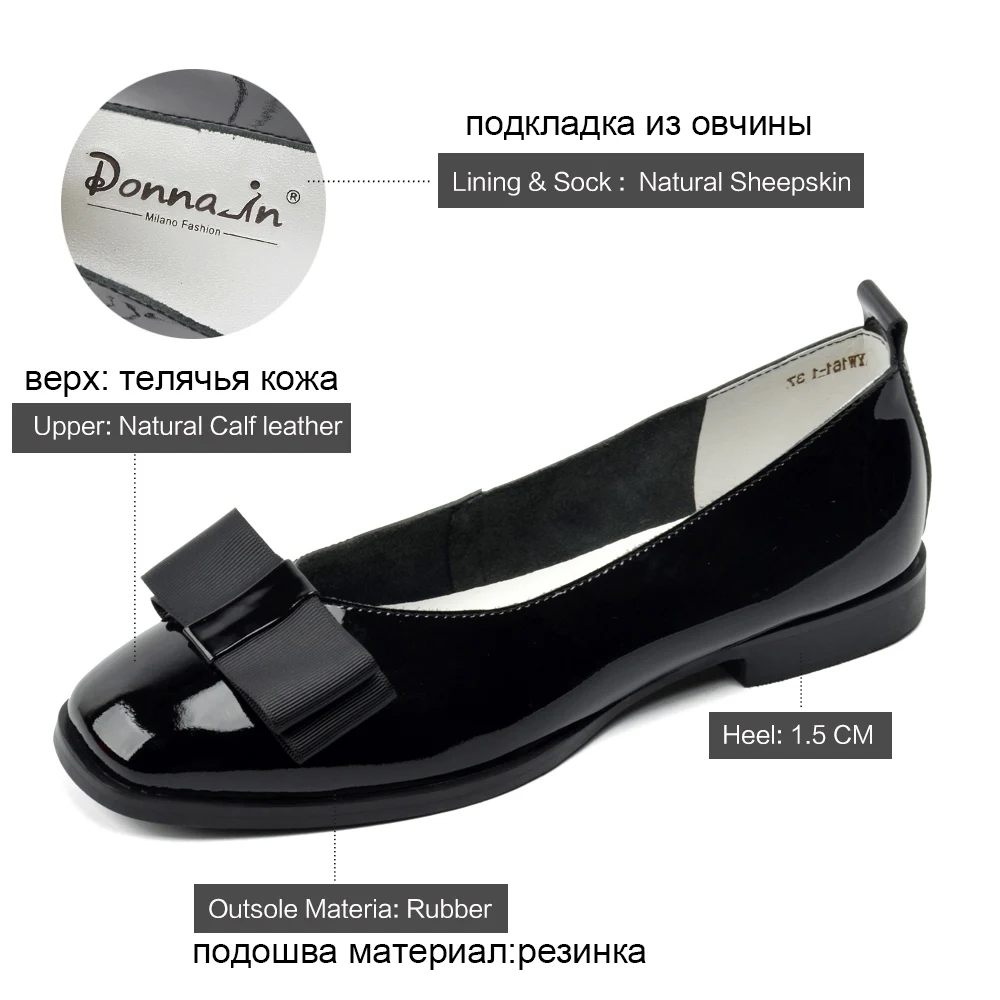 Туфли женские кожаные на плоской подошве без застежки с бантом|genuine leather flats|leather
