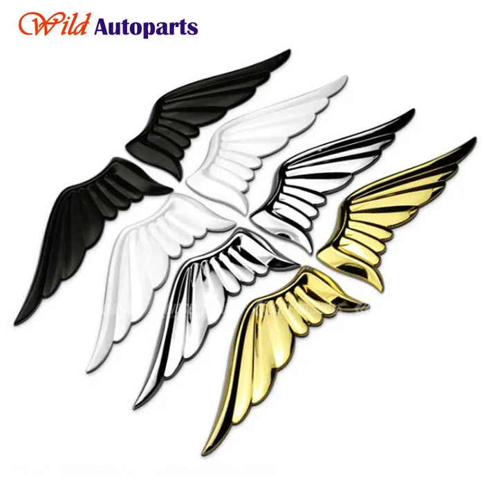 1pair Auto Car 3D Metal Angel Wings  Motor Logo Em...
