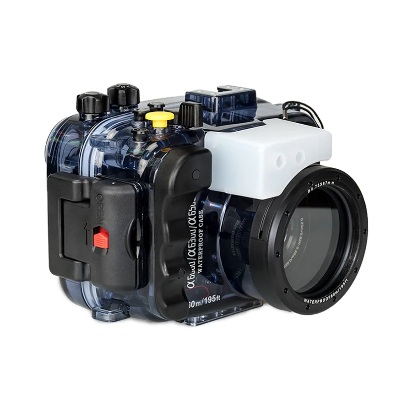 Корпус камеры Seafrogs 195ft/60M для sony A6500 A6300 A6000 водонепроницаемый чехол для подводного плавания защитный корпус с ручкой - Цвет: standard