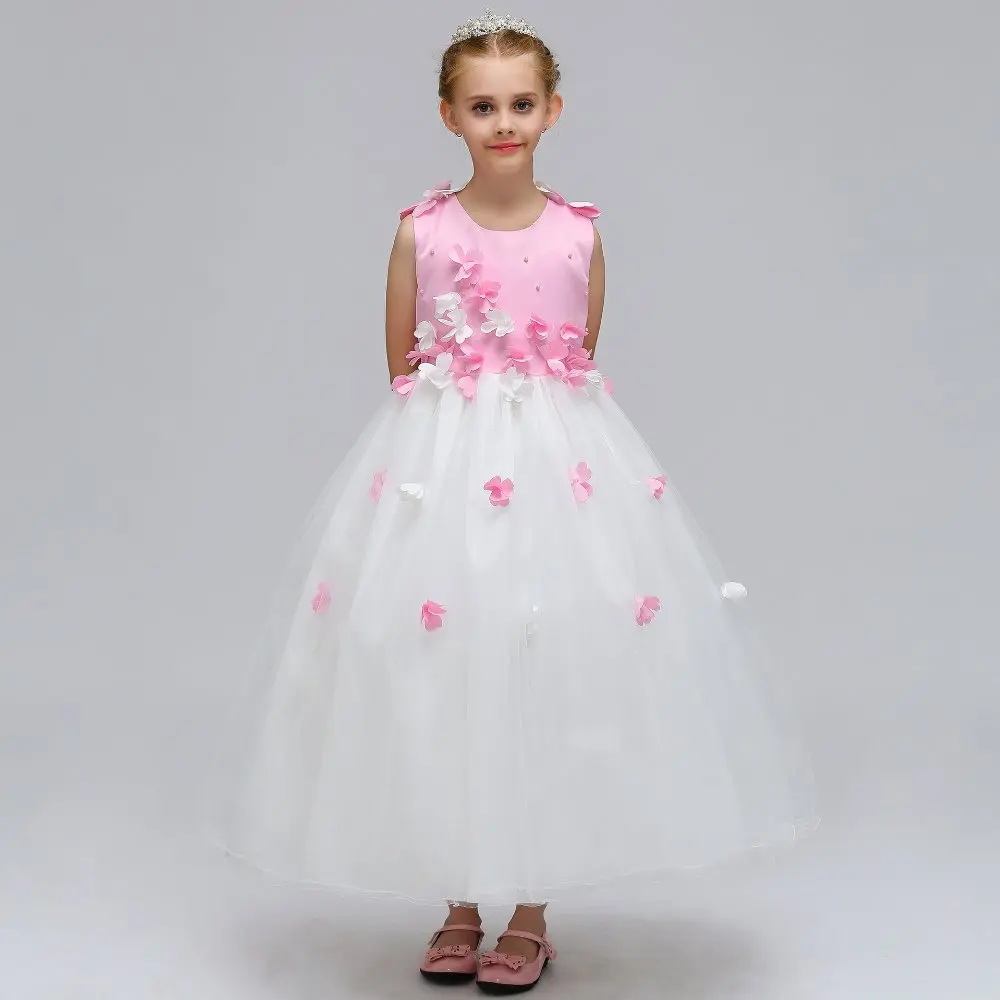 

2019 Summer Princess Dress Floral Mesh Girl Dress Fairy Dress