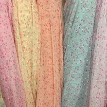 Швейцарская шифоновая ткань с принтом в горошек, мягкая дышащая ткань для платья, блузки