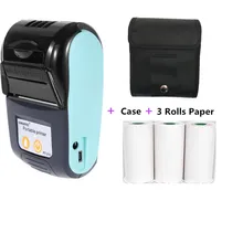 GOOJPRT Mini Pocket Bluetooth Wireless Thermal Receipt Printer Ink-less Bill Machine Printer Mobile Phone Printer Case and Paper