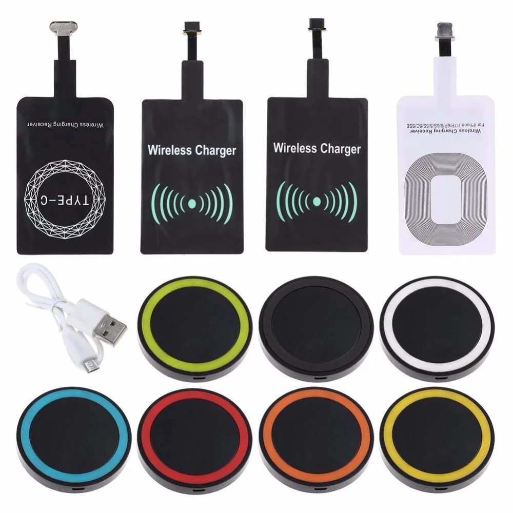 Qi Wireless Charger Dock Pad Mat & Charging Receiver For iPhone