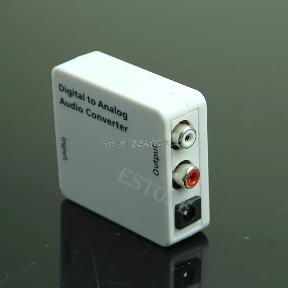 ТВ оптический SPDIF/коаксиальный цифровой к RCA L/R аналоговый аудио конвертер