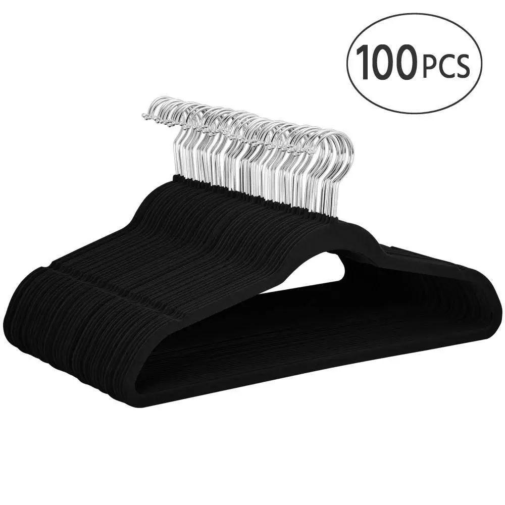 Suit Hangers Pants for Coats Jackets 100-pack Dress Clothes ZOBER Non-Slip Velvet Hangers Ultra Thin Space Saving 360 Degree Swivel Hook Strong and Durable Clothes Hangers Hold Up-to 10 Lbs 