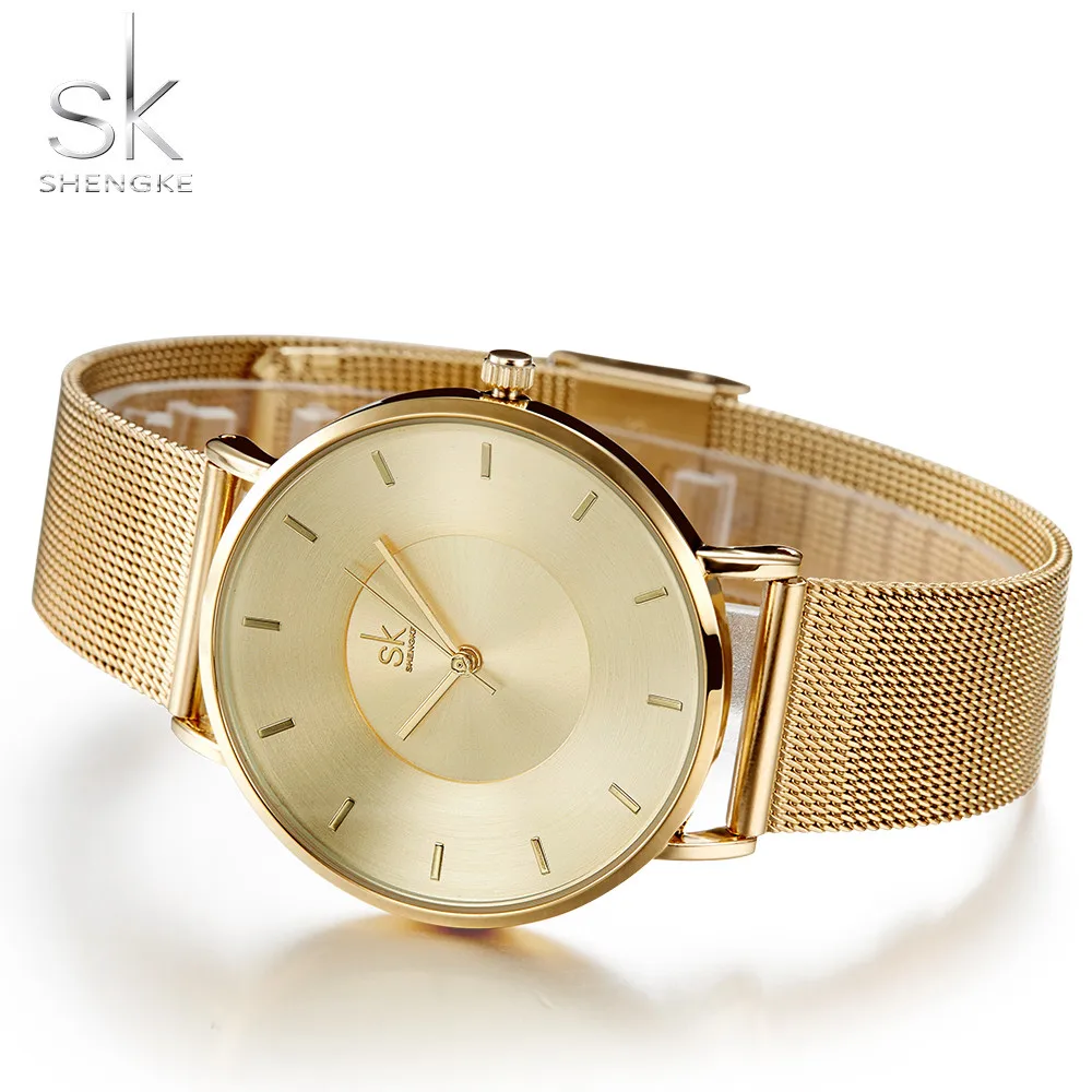 SHENGKE Лидирующий бренд женские наручные часы модные золотые SK relogio feminino reloj