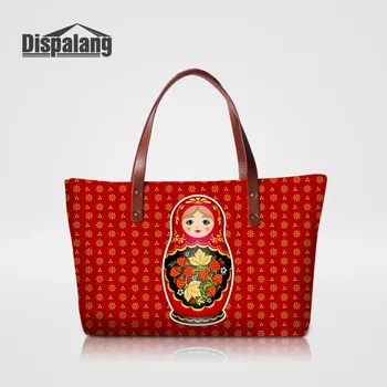 

Matryoshka Doll Red Russian Nesting Dolls Prints Women Tote Bags Large Capacity Messenger Bag Top Handle Shoulder Bag Handbag