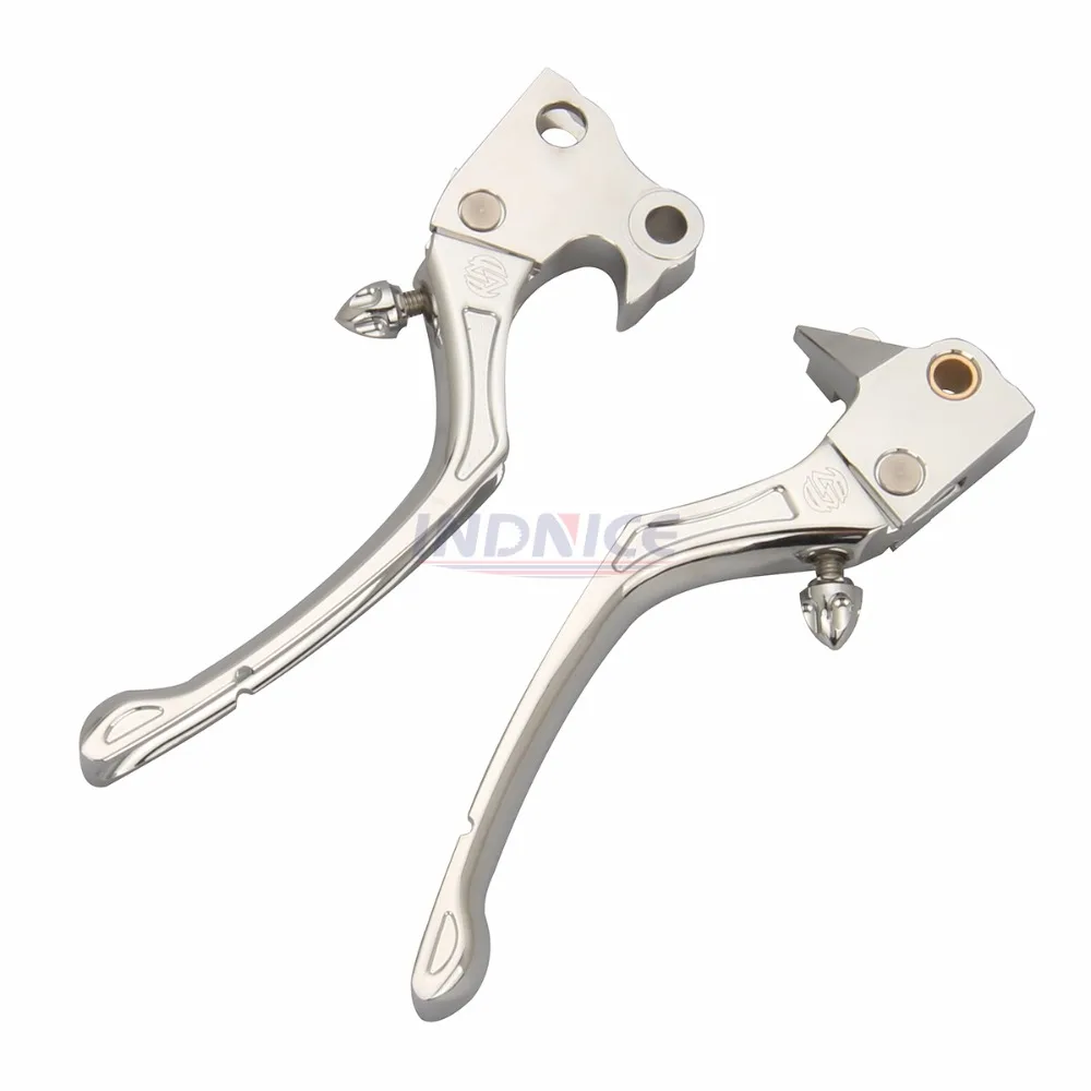 chrome Cut CNC Regulator Brake Clutch Handle Lever For Harley sportster
