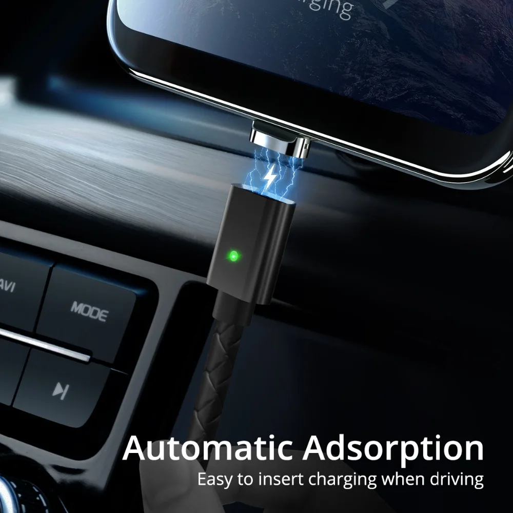 FONKEN Magnetic Cable 3A Micro USB Cable Magnet Fast Charge USB Charger Phone Cables Android Data Sync 1m 2m Quick Charging Cord
