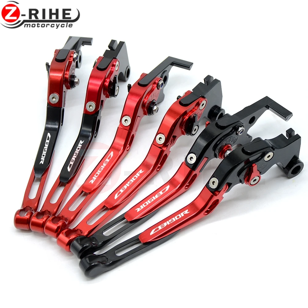 With Logo Motorcycle Folding Extendable CNC Moto Adjustable Clutch Brake Levers For Honda CB 190R CB190R CB 190 R 2015-2017 2016