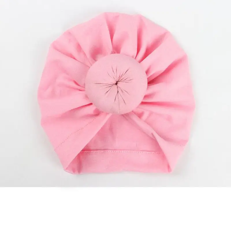 Детская тюрбан из хлопка, Банни, шапка тюрбан, повязка на голову - Цвет: Розовый