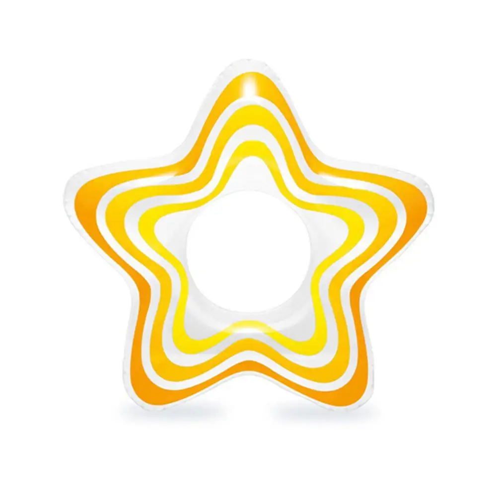 Надувные кольца в форме звезды для поплавок, игрушки для бассейна, аксессуары для пляжа, детские спортивные круги для бассейна - Цвет: Yellow