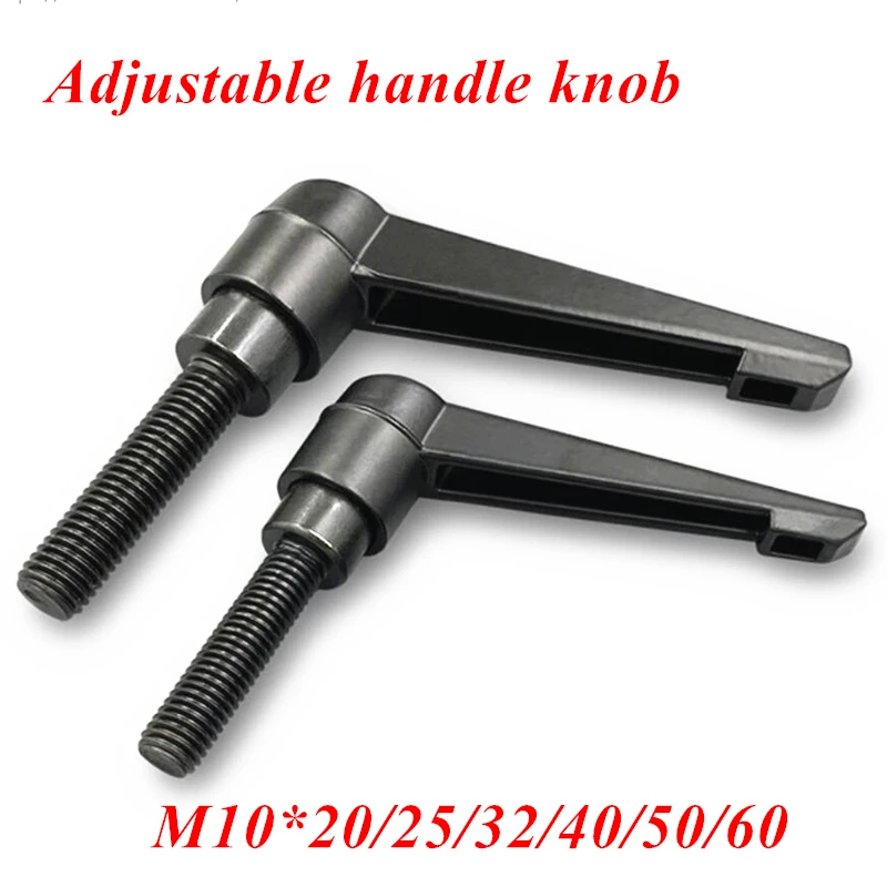 

M10 Clamping Lever handle screw 20-60mm Black Clamping Lever machinery adjustable handle locking external male 10mm thread knob