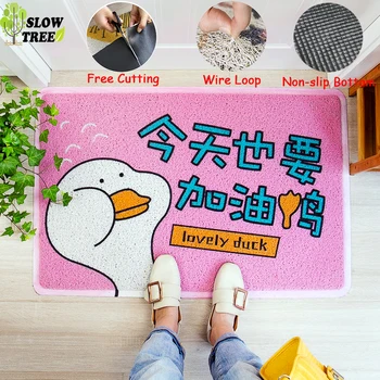 

PVC Floor Mat Dust Removal Coil Mat Non-slip Free Cut Custom Size Wire Mat Doormat Bathroom Mat Bedroom Carpet